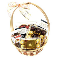 Sweets in the basket for a gift