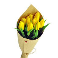 11 yellow tulips