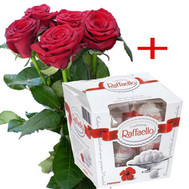 5 roses and Raffaello