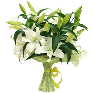 Bouquet of white lilies