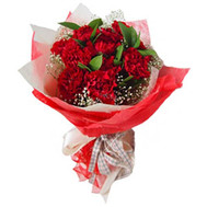 Bouquet of red carnations