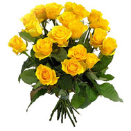 Bouquet of bright yellow roses