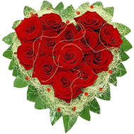 Flowers in the form of heart