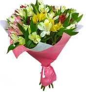 Classic bouquet of alstroemerias