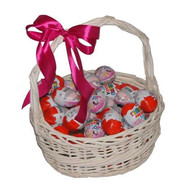 A basket of kinder surprises