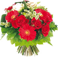 Red and white bouquet