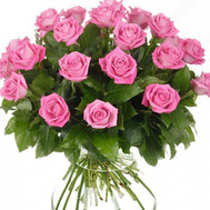 Lovely bouquet of 23 pink roses