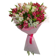 Fashion bouquet of alstroemerias