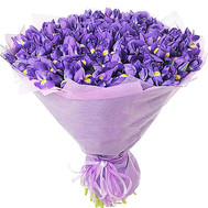 A huge bouquet of irises