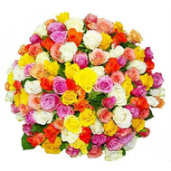 A huge bouquet of roses