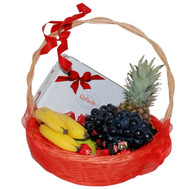 Gift basket of fruits and sweets