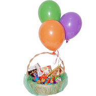 Gift basket of chocolates and balls