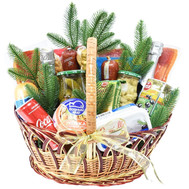 Big basket of products for the New Year