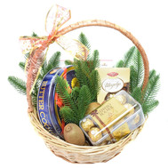 Basket with sweets for the New Year