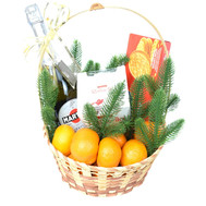 Christmas Gift Basket with Asti Martini