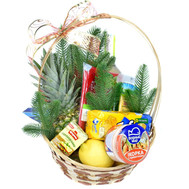 Grocery basket as a gift for the New Year
