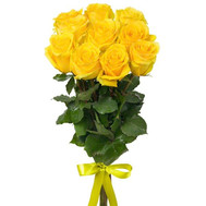Bouquet of 11 yellow roses