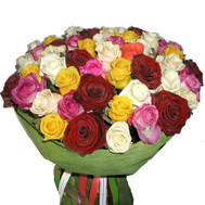 Bouquet of different color roses