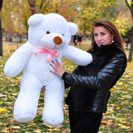 One meter tall plush white bear Cherkasy