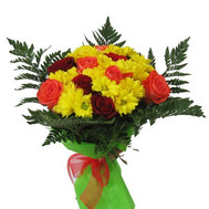 Yellow-orange bouquet of flowers