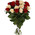 21 red and cream roses