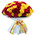 101 red and yellow rose