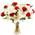 Large bouquet of lilies and roses