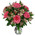 Bouquet of pink roses and alstroemerias