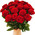 Bouquet of red roses