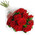 Red roses in cellophane