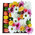 Bouquet in a square box with macarons