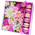 Square box with flowers and pastries