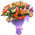 Multicolored bouquet of alstroemerias and roses
