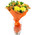 Yellow and orange flowers in a bouquet