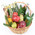New Year's gift basket with champagne