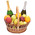 Large fruit basket with elite champagne