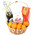 Gift basket with champagne