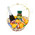 Basket of sweets, coffee and Asti Martini