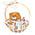 Sweet basket for children with teddy bear