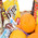 Basket with tangerines and chocolate bars