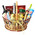 Gift basket of products with alcohol