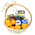 Gift basket with alcohol