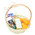 Gift basket with white wine