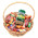 Gift basket with coffee and sweets