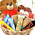Gift Basket with candy and Teddy Bear