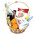 Gift basket with sweets and champagne