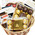 Sweets in the basket for a gift