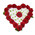 Heart of roses and chrysanthemums