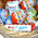 Kinder sweets and Teddy bear in the basket for the New Year 2