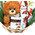 Basket for the New Year with Teddy Bear and Nutella 1
